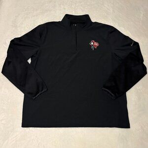 Rich Eisen Show Nike Golf 1/4 Zip Pullover Men's XL Dri-Fit Black